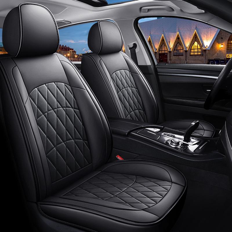 Full Wrap Leather Car Seat Cushion - Universal Fit for All Seasons