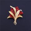 Women's Vintage Delicate Red Fruit Coat Brooch Botanical Shape Coat Decoration Clothing Jewelry
