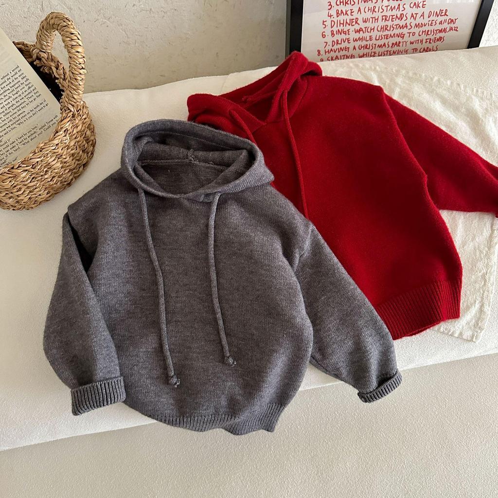Pull à capuche d'hiver pour enfants 2025: Tricots élégants pour garçons et filles