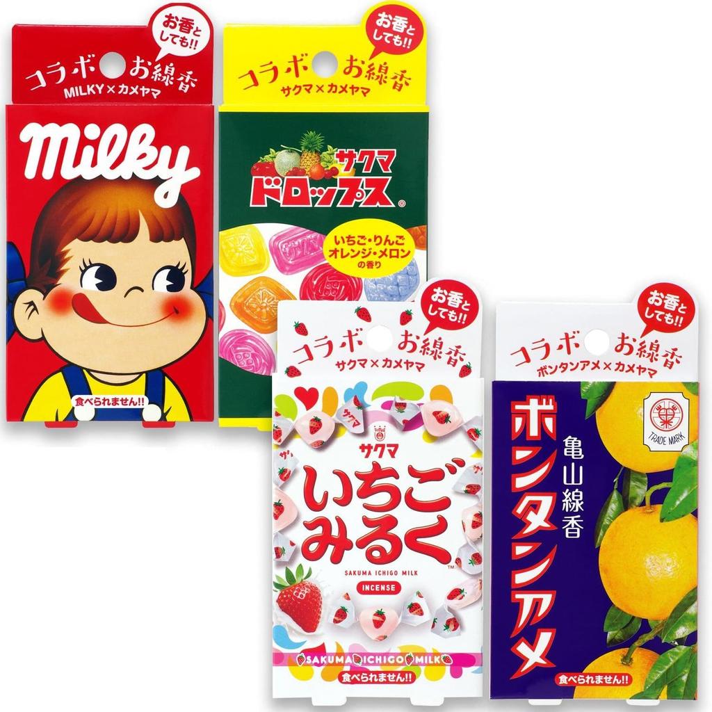 Kameyama Collaboration Incense R Assortment Set Bontan Sakuma 30g Short Type 70mm (Strawberry Milk, Milky, Ame, Drops) Approx. each, Approx.