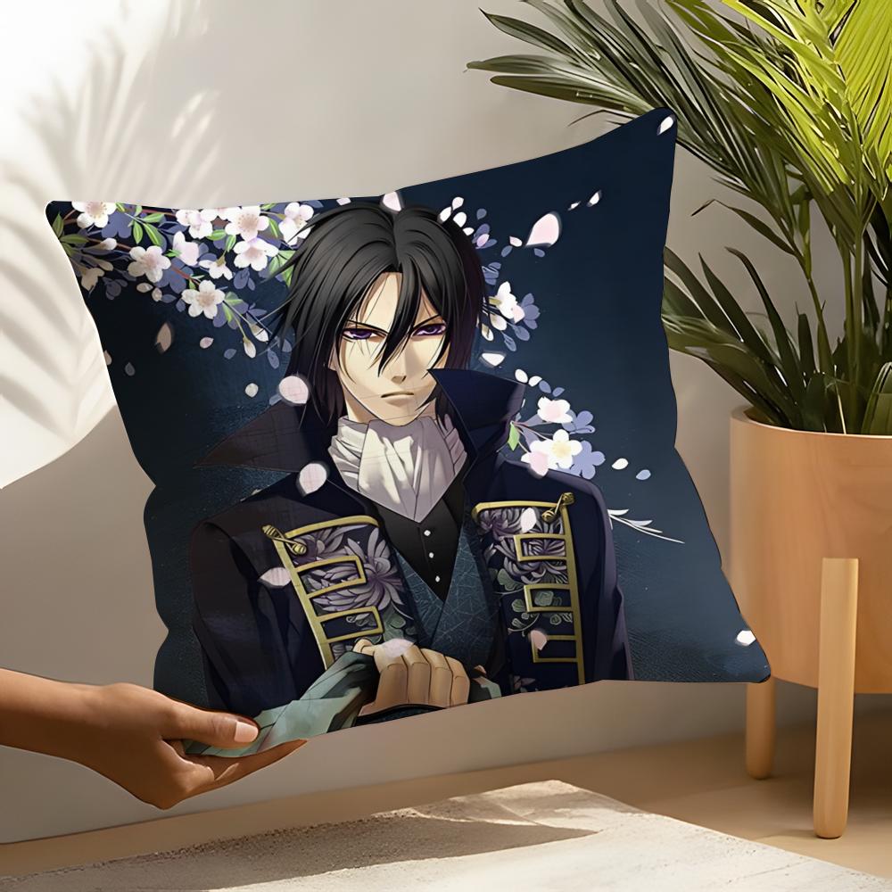 Anime Cartoon H-Hakuoki Game Pillow Case Linen Cushion Covers For Decorative Sofa Home Pillows Case Car Chair Pillows Cases