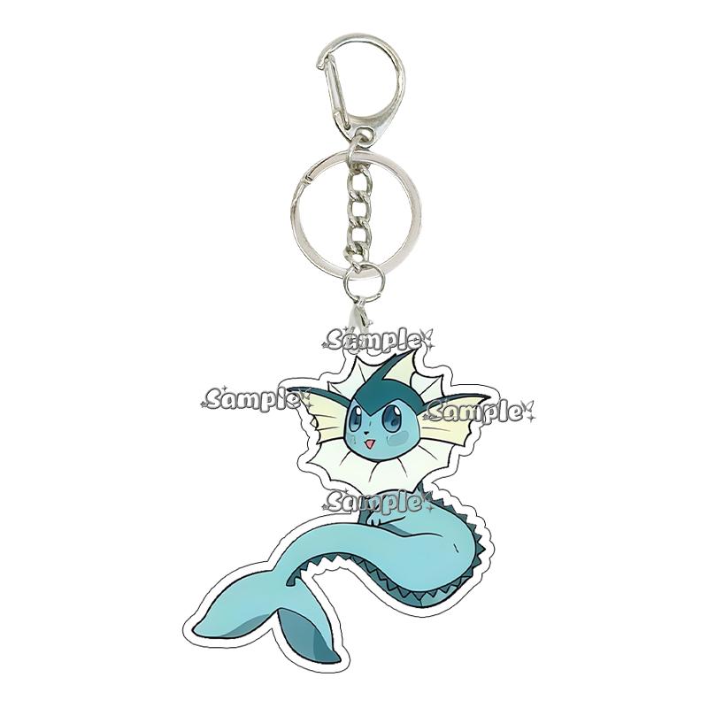 PKM Umbreon Jolteon Glaceon Vaporeon Eevee Anime Cartoon Accessory Acrylic Keychain Backpack Decoration Charm Pendant Gifts Toys