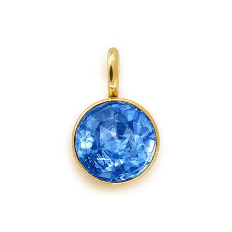 10pcs 6mm Gold Stainless Steel Birthstones Charms Pendants for Necklace Bracelet Jewelry Making DIY Rhinestone Crystal Beads