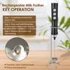 Handheld Electric Milk Frother with 2 Heads, Coffee Whisk Foam Mixer with USB Rechargeable 3 Speeds, Foam Maker Blender