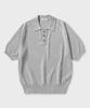 NONBLANK Raglan Half Sleeve Collar Knit_Grey