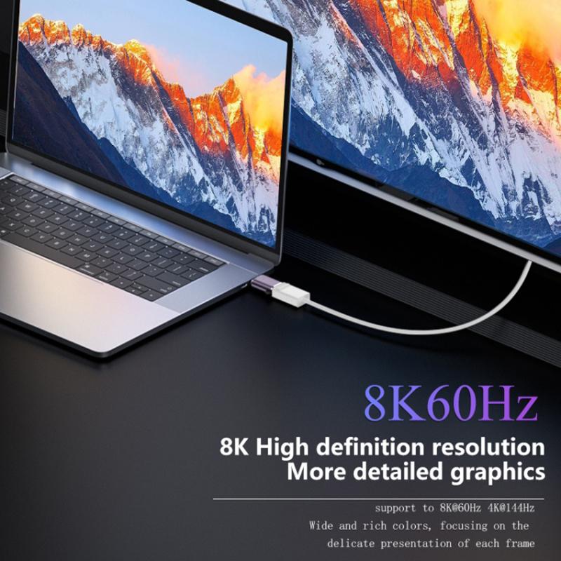 

DP 1.4 Male to Female 8K 60Hz HD Video Transmission Adapter Mini Converter As Shown A