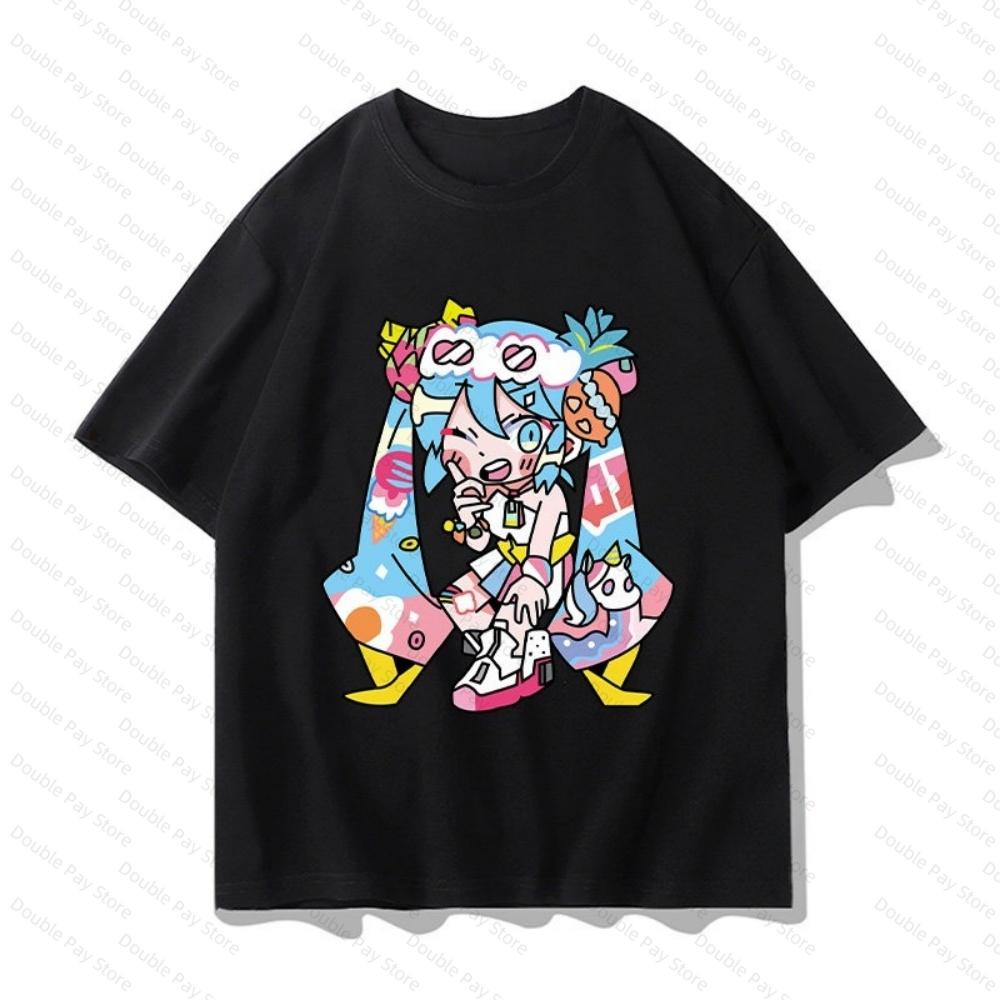 Adult Childrens Hatsune Miku Multiform Character Collage Cotton Subculture Personalized Tshirt Unisexs Shirts Women Tshirts
