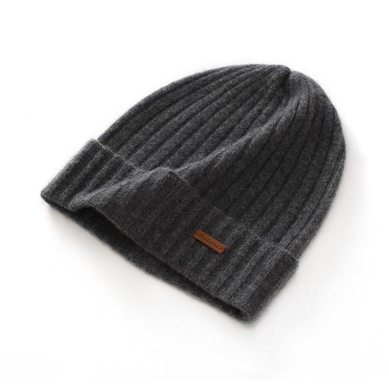 Unisex Thickened Ribbed Cashmere Hat - Autumn/Winter Fashionable Knitted Turban