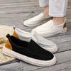 2025 New Canvas Men's Shoes Summer Casual Old Beijing Linen Shoes Men's Lazy One-pedal Fisherman Tide Shoes