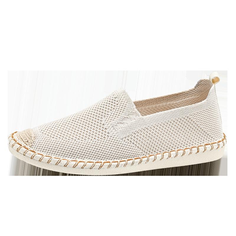 Summer New Fisherman Shoes Fly Woven Mesh Breathable Anti-odor Cloth Shoes Lazy Casual Shoes