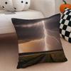 Lightning Cushion Cover Linen Pillow Case Soft Breathable Protective Couch Room Decoration