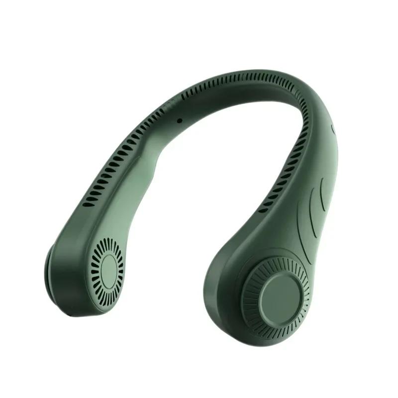 Portable Neck Fan  Rechargeable Turbofan USB Leafless Air Conditioner Bladeless Fans Hanging Neck Cooler For Summer