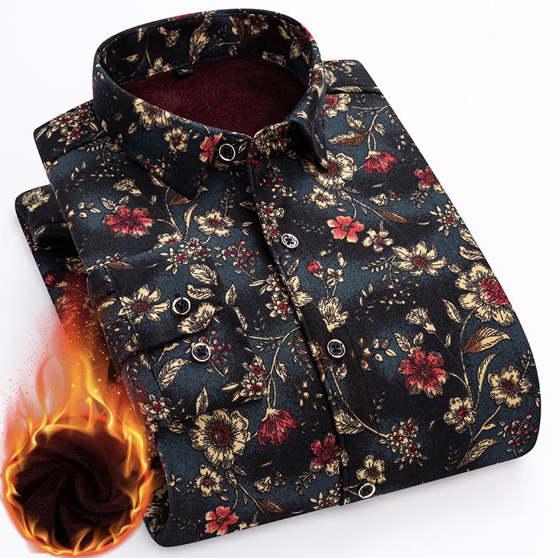 Cămașă groasă cu carouri și căptușeală din fleece pentru bărbați pentru Toamnă/Iarnă – Opțiuni multicolor disponibile