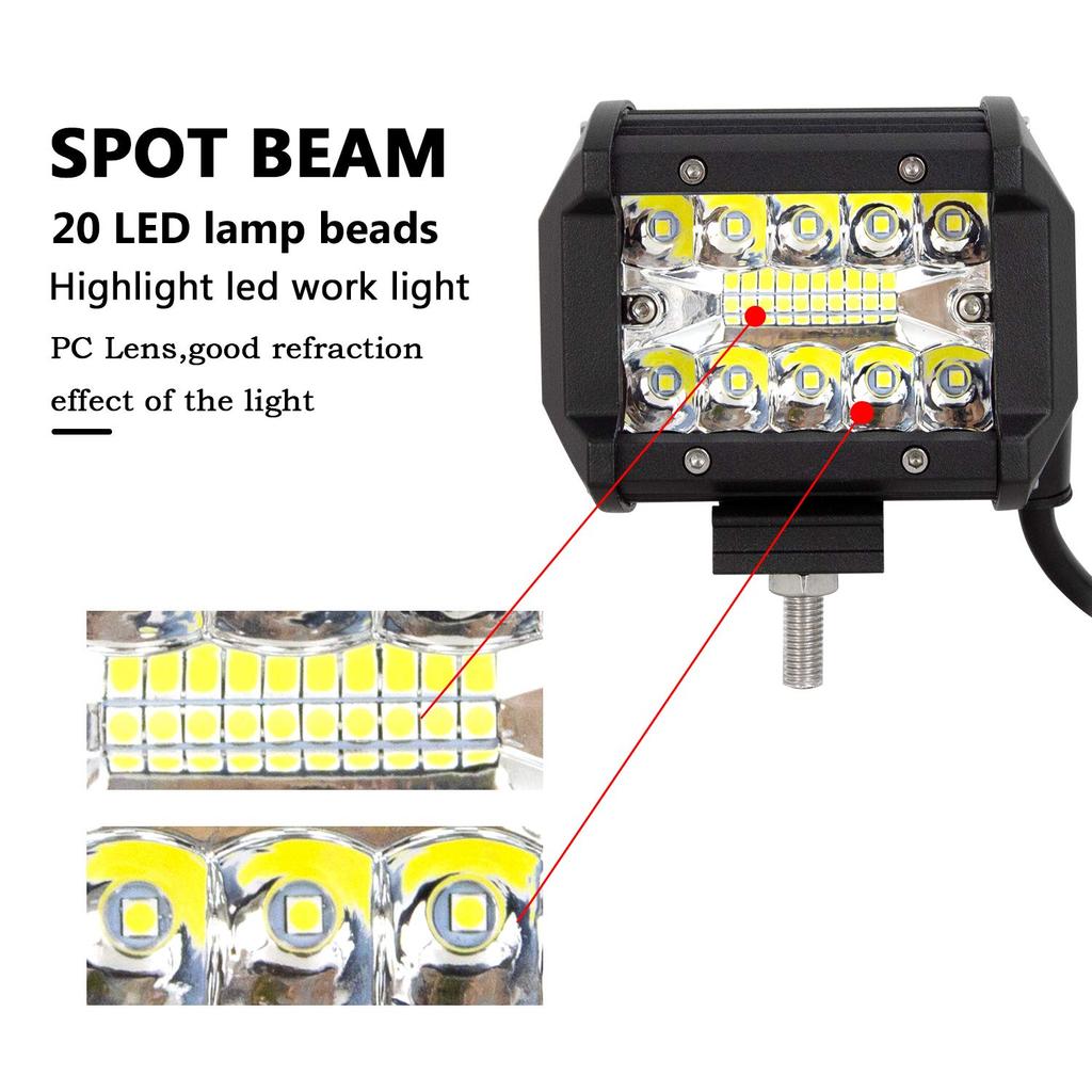 SKYWORLD LED Light Bar, Car Auxiliary Fog Light, 60 W, Work Light, 12 V/24