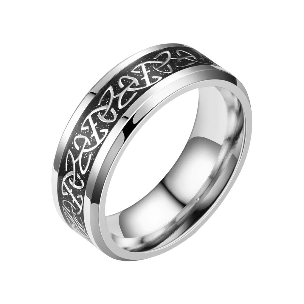 

Female Fashion Ring Men Wide Stainless Ornament Jewelry Band Steel Presents Lady Engrave Engagement Charm Multi-Sizes size8