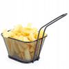 Serving Basket For Fries And Snacks Mini Steel Basket Black