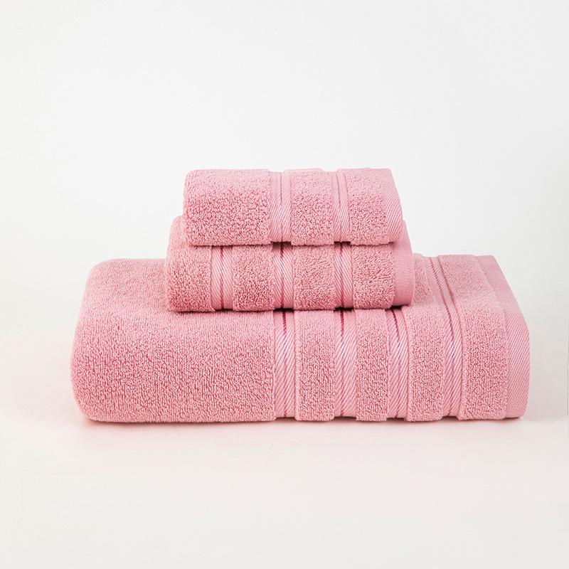 Plain Cotton Three-piece Towel, Household Towel Square Towel Can Be Embroidered