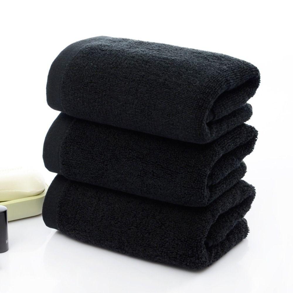 Thick Shower Face Towels Black Household Towel Bathroom Accessories Bath Towel Sports