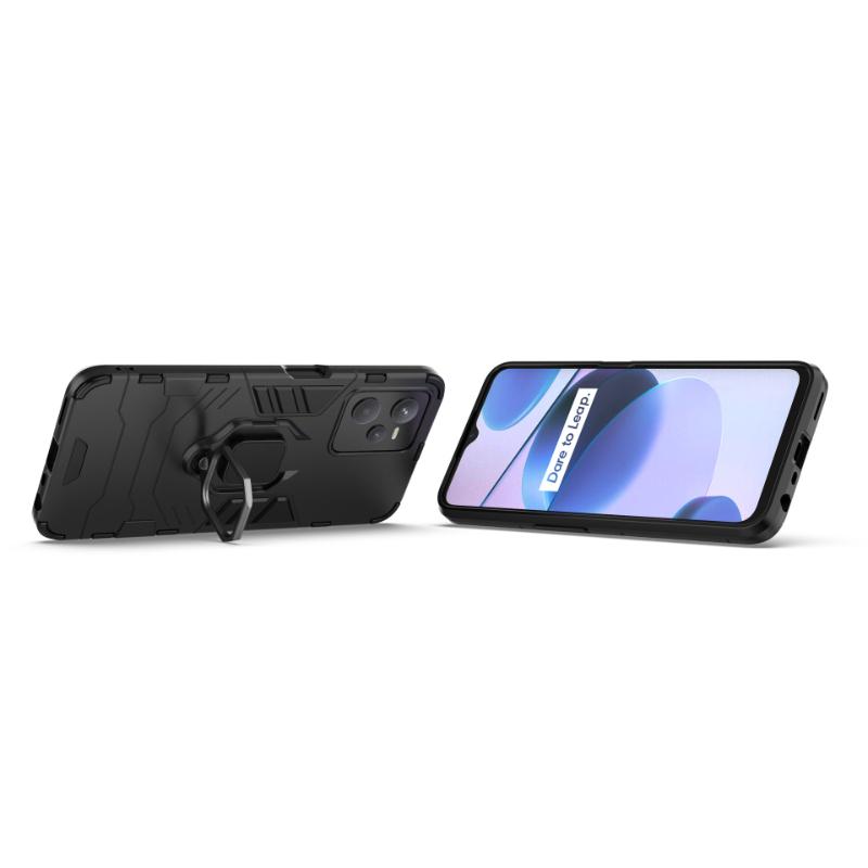 For OPPO Realme Narzo 50A Prime C35 4G Back Cover Phone Case Shockproof Armor Anti-Fall Metal Ring Holder Magnetic Protect Coque