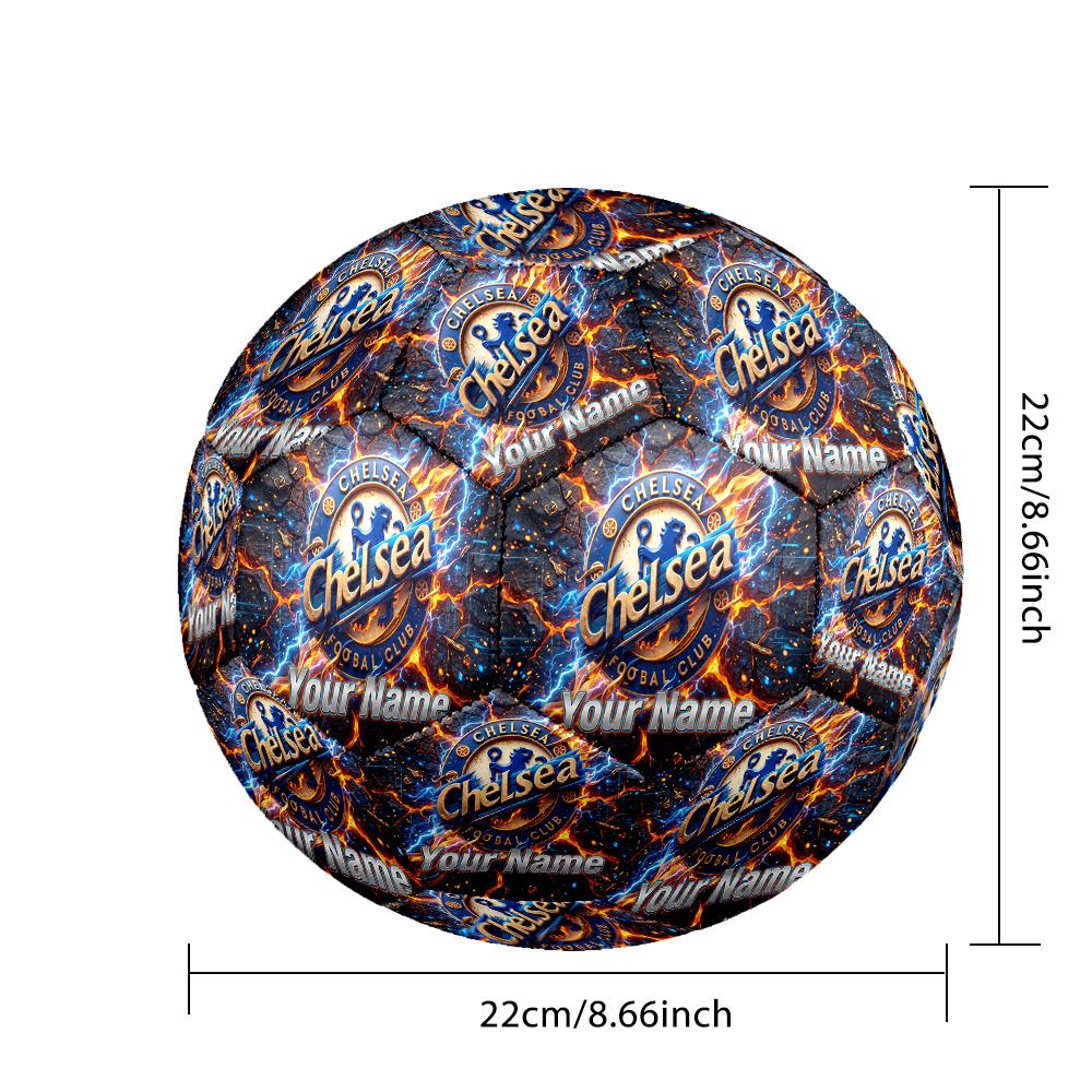 Personalized Size 5 Football Chelsea FC Pattern Outdoor Game Sports Ball Gift
