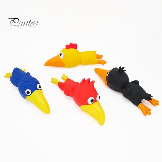 Dog Fetch Toy Large Head Chicken Latex Chew for Aggressive Training Chewers Squeaky Bite-Resistant Fun Interactive Play Medium Dogs Cartoon Shaped
