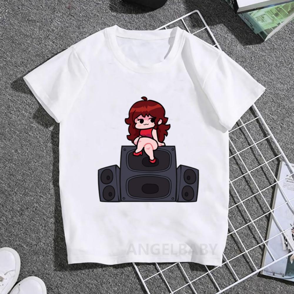 Hot Game Friday Night Funkin Cartoon Kids T shirt Girls Summer Fashion Tops Baby Boys Clothes Children Short Sleeve T-shirt