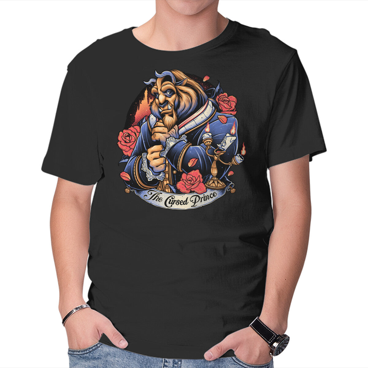 Unisex Crew Neck T-Shirt The Cursed Prince Graphic Short Sleeve Casual Tee XXL