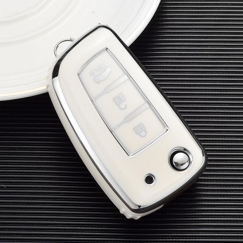 TPU Car Folding Key Case Cover Shell for Nissan X-Trail Qashqai J11 Juke Murano Micra Tiida Maxima Altima Kicks Protector Holder