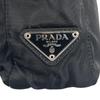 Prada Triangular Logo Handbag Black Women Used
