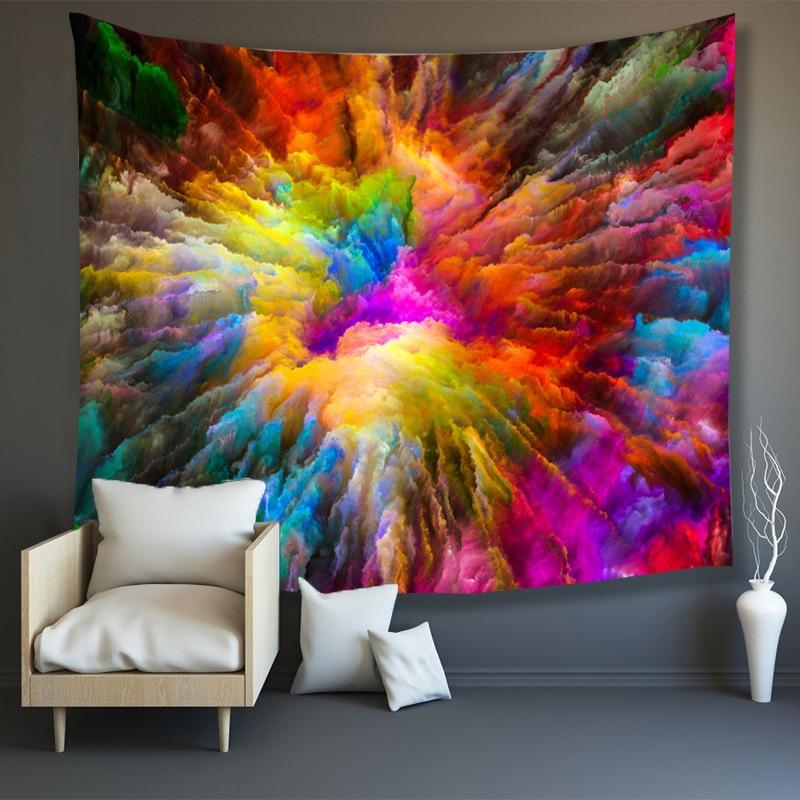 Magic Color Smoke Pattern Tapestry Home Wall Decoration Tapestry Bedroom Living Room Tapestry