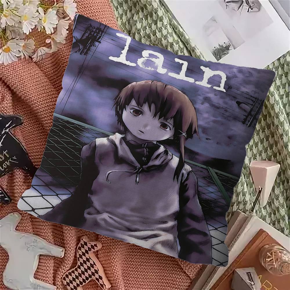 Serial Experiments Lain Anime Cushion Cover Pillow Cover Decor Pillowcase Printed Cushion Case For Couch