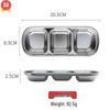 Korean Style 304 Stainless Steel 3-Compartment Dipping Dish