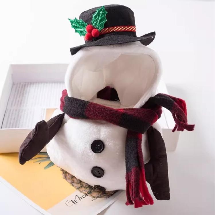 Durability Snowmen Dog Clothing Set Winter Warm Elastics Fabric Easyly Zippers Outfit For 5 15kg Pet