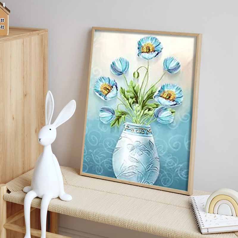 

New Arrival 5D DIY Full Circle Diamond Painting Flower Arrangement Embroidery Cross Stitch Home Decor Gift GI12105