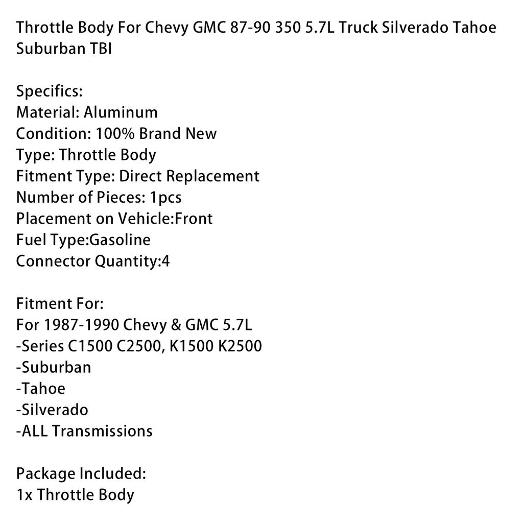 Throttle Body For Chevy GMC 87-90 350 5.7L Truck Silverado Tahoe Suburban TBI