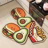 Crystal Velvet Kitchen Mat Non-slip Foot Mats Cartoon Food Breads Shape Carpet for Living Room Absorbent Bathroom Rug Doormat