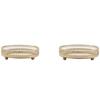 ABWR-2X Golden Iron Jewelry Storage Tray Glass Mirror Makeup Manager Desktop Cosmetic Dessert Display Tray 25Cm & 17.5Cm
