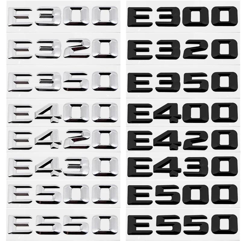 Car Rear Trunk Number Letter Sticker Tail Box Emblem Badge for Mercedes Benz E Class E300 E320 E350 E400 E420 E430 E500 E550