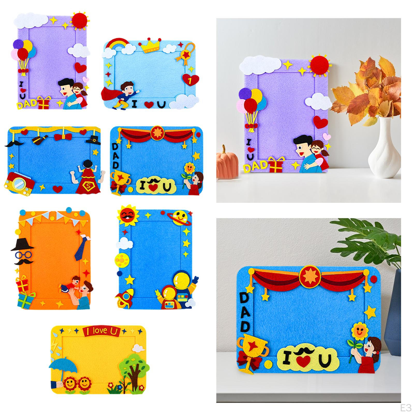 DIY фоторамка подарки на день отца ремесленные рамки набор фото дисплей держатель детские — фото 3