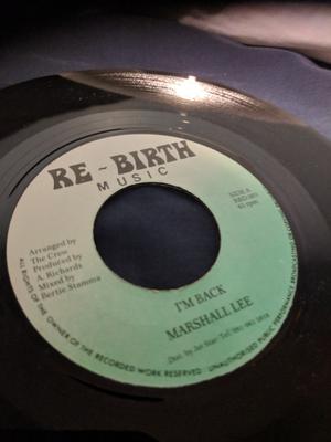 7inch Record MARSHALL LEE - I'm Back RBD001 Re-Birth Music UK Reggae, Ska & Dub Used