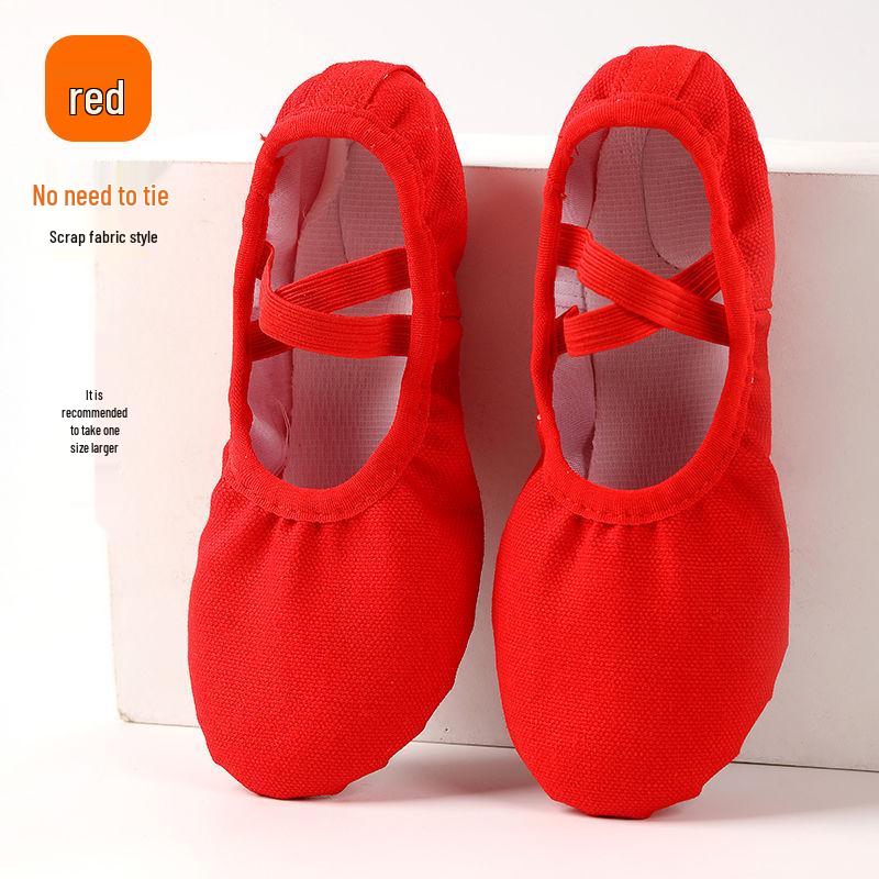 Girls' Soft Sole Ballet Shoes – Women's Lace-Free Dance and Body Shaping Practice Footwear