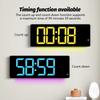 NEWSTYLE RGB Colorful LED Wall Clock with Remote Control Multifunctional Display Auto DST Countdown Clock LED Ambient Wall Lmap