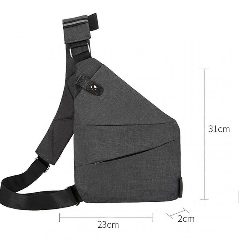 Bolsas Flexíveis Pessoais com Alça de Ombro Ajustável Anti-roubo para Peito para Uso ao Ar Livre