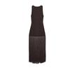 Autumn New Women's Clothing Vacation Style round Neck Sleeveless Open Back Minimalist Silm Tassel Dress 8741240