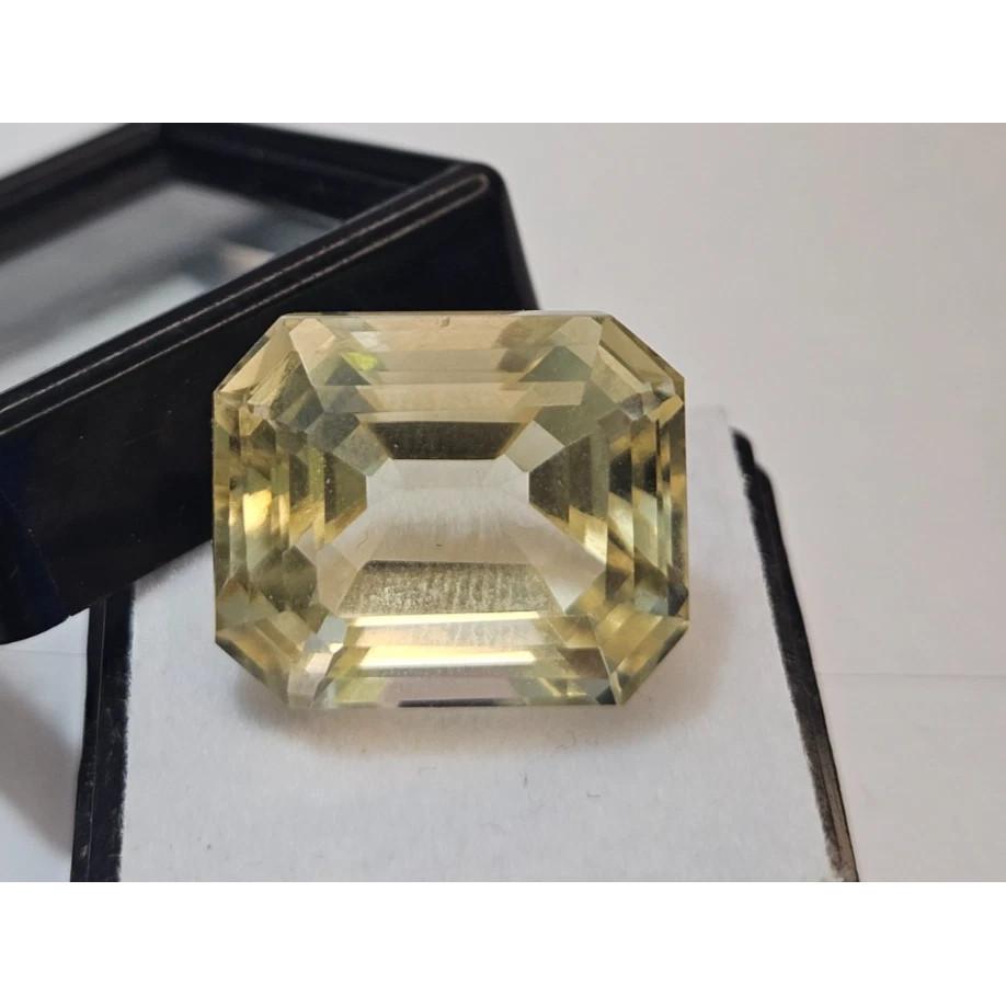 Stunning Yellow Sapphire Natural Emerald Cut 25-26 Ct Loose Gemstone