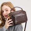 Vintage Cowhide Genuine Leather Handbags Multi-Functial Women Shoulder Bag Luxury Crossbody Female Purse High Quality