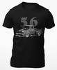 1956 Ford F100 Antieke Pick-up Truck Unisex T-shirt met Korte Mouwen