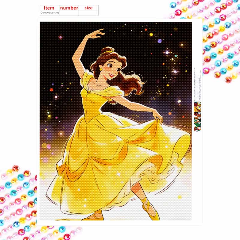 Disney Belle Diamond Paint Painting Art Kit Handmade DIY5D Home Decor Gift