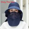 Sun Protection Cap For Women With Large Brim And Detachable Top For Summer Outdoor Activities
