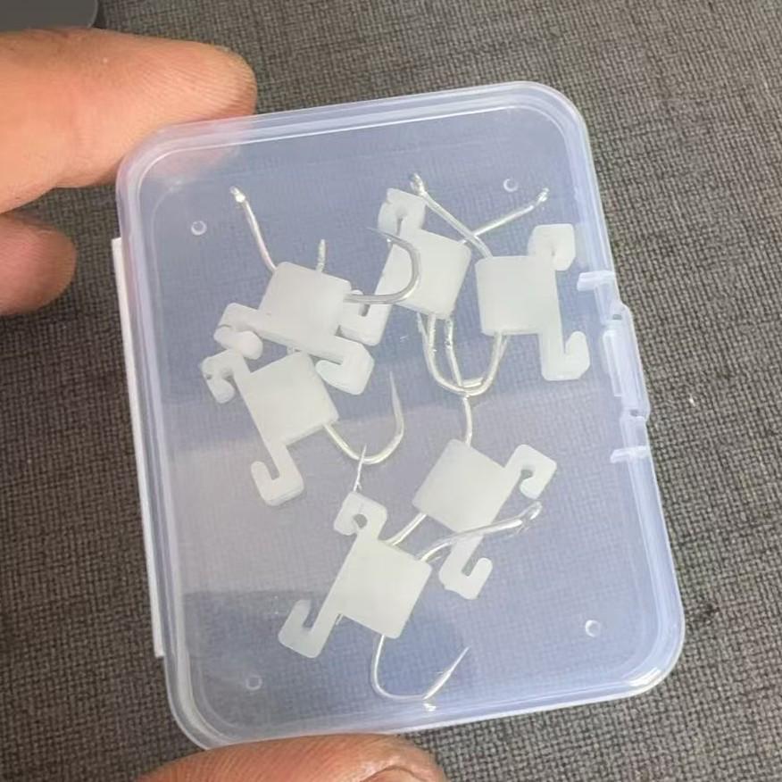 10-Piece Luminous Live Shrimp Fishing Hooks Set